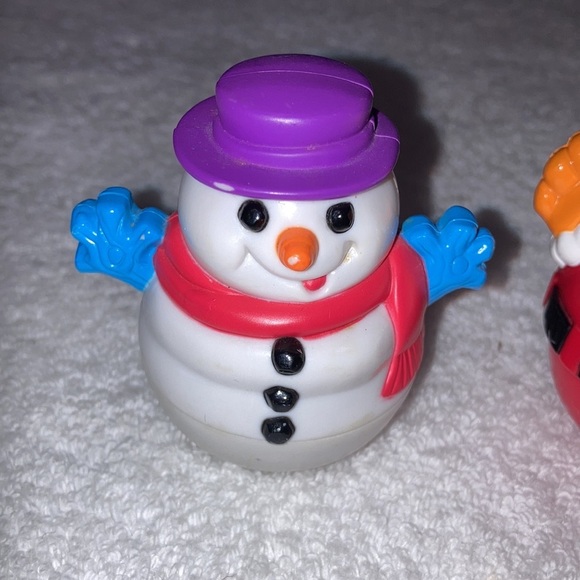 Christmas weebles wooble Santa Claus and snowman - Picture 2 of 7